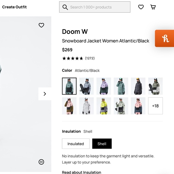 Montec Doom W Snowboard Ski Jacket Women Atlantic/Black XL US12 Side Zipper - Picture 12 of 12